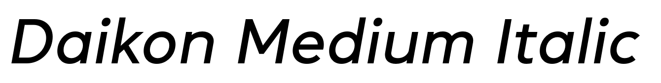 Daikon Medium Italic